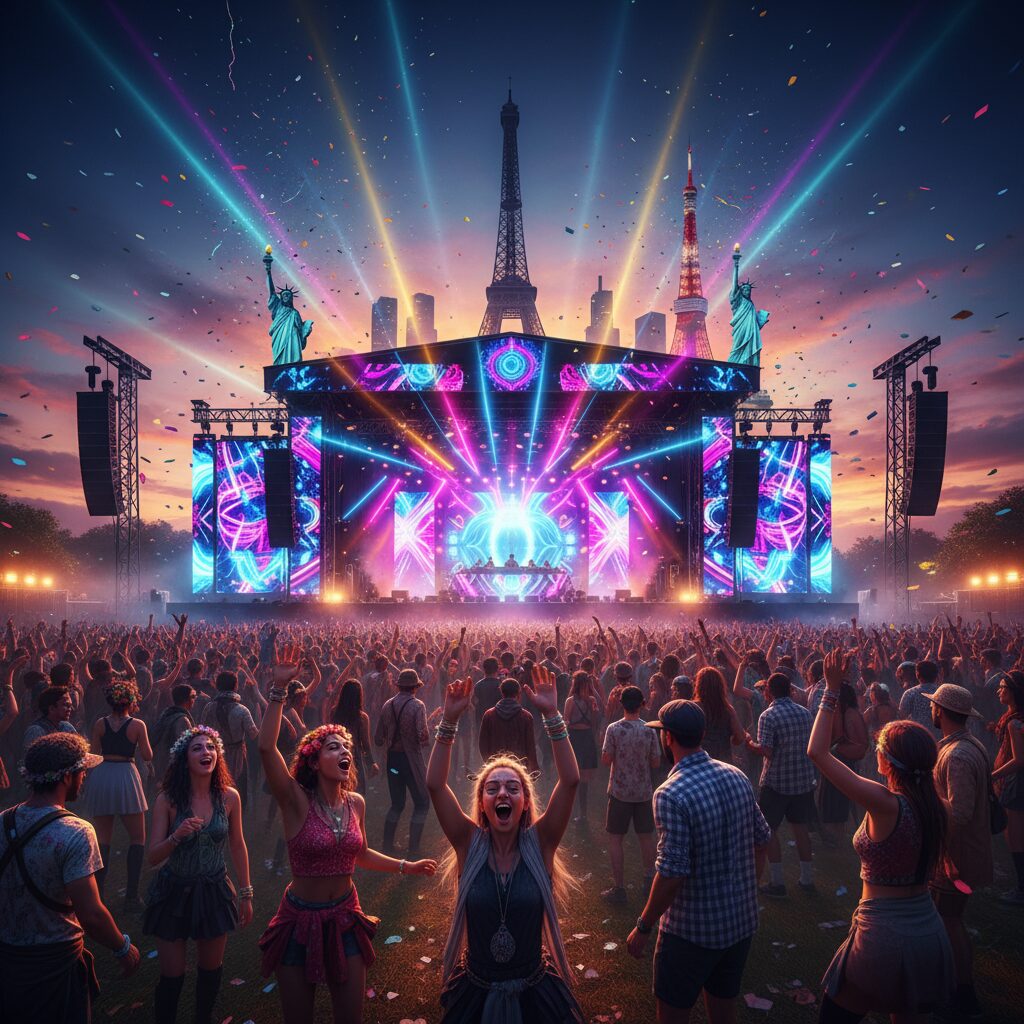 Explorer le monde au rythme des festivals électro incontournables