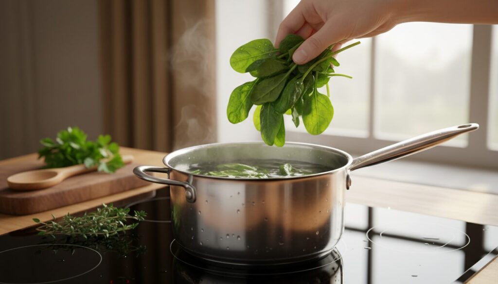 Maîtrisez les temps de cuisson des épinards pour des feuilles toujours parfaites